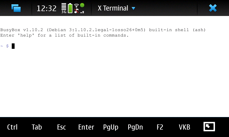 N900 Terminal with new toolbar buttons
